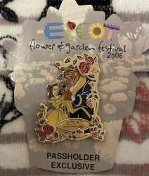 98676 - EPCOT International Flower & Garden Festival 2006 - belle and beast passholder exclusive - Walt Disney World alternate image