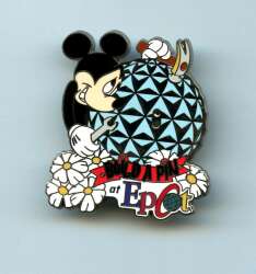 98683 - Build-a-Pin: 1st Generation - Build-A-Pin at Epcot (Mickey with Hammer and Wrench) Base - Walt Disney World