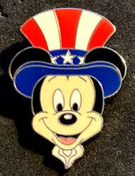 WDW 2005 Cast Exclusive Mickey Mouse in Patriotic Uncle Sam Hat