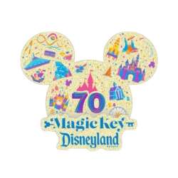 99140 - Disneyland Resort 70th Anniversary Celebration - Mickey Icon with Resort Attractions - Magic Key Exclusive - Disneyland Resort alternate image