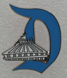 99182 - Disneyland Resort 70th Anniversary Celebration - Gothic D with Space Mountain — Tomorrowland (Silver Version) - Disneyland Resort alternate image