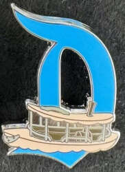 Gothic D with Jungle Cruise Boat — Adventureland (Silver Version)