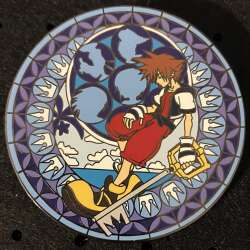 99231 - Fantasy by Pulp Free Pins - Kingdom Hearts - Sora Stained Glass window - Fantasy Unlicensed