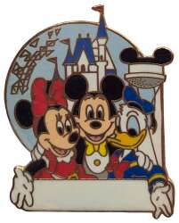 99662 - Personalized Custom Name Pins - Three Parks Logo with Name - Walt Disney World
