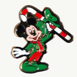 Tiny Christmas Mickey with Candy Cane