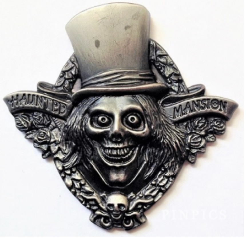 Hat Box Ghost Sculpted Portrait Haunted Mansion Pin & Pop
