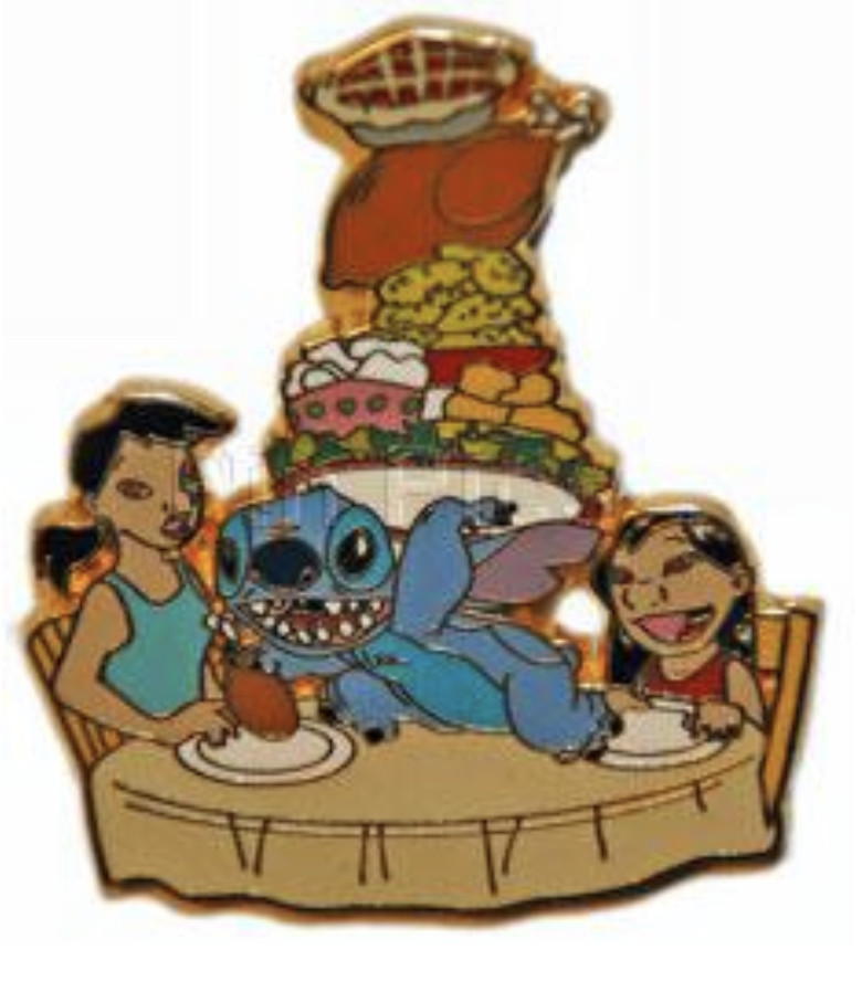 Lilo, Stitch and Nani sharing Thanksgiving dinner Thanksgiving Pin