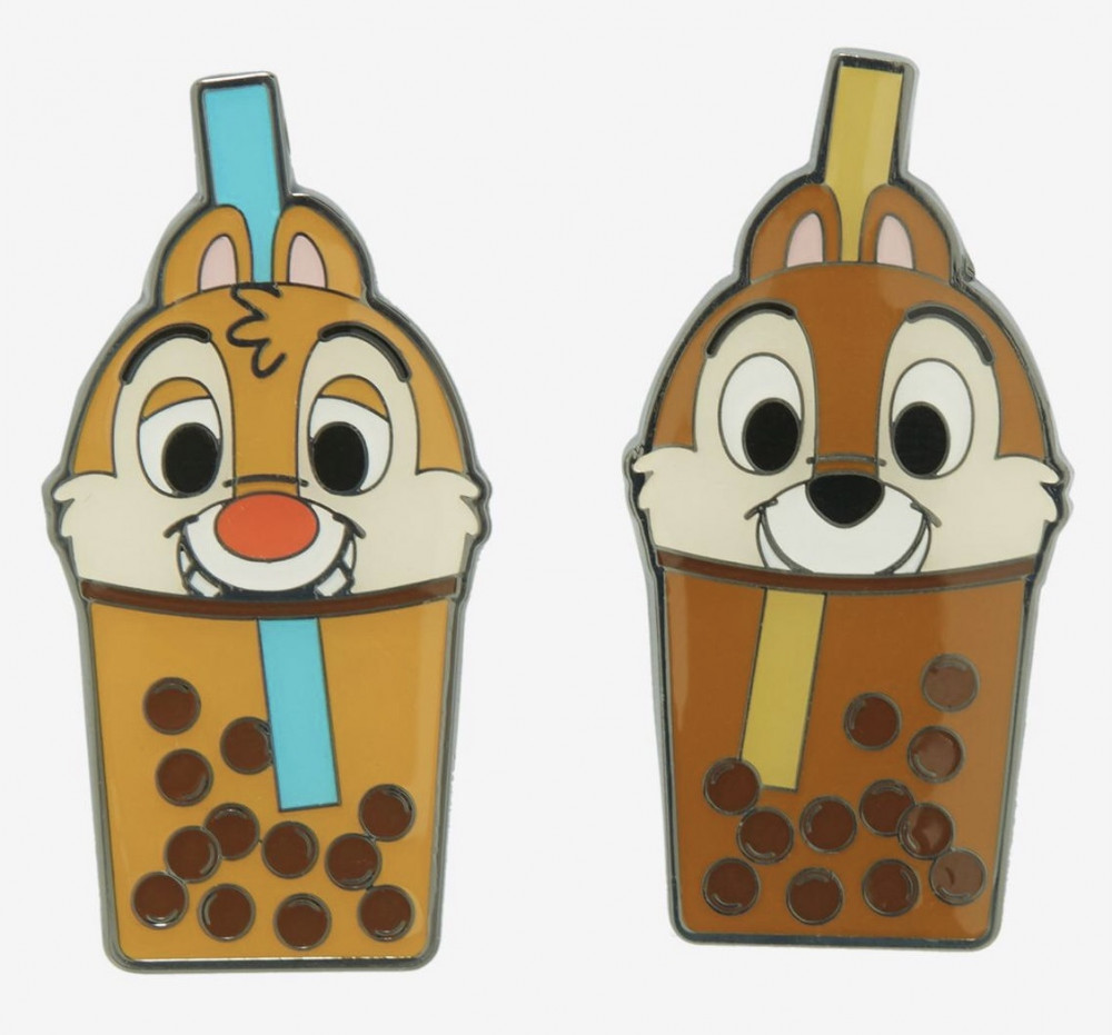 57679 Chip 'N' Dale Boba Pin Set Hot Topic Disney Loungefly