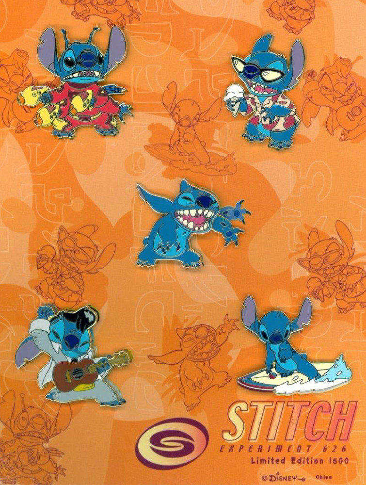 57686 Stitch 5Pin Set Stitch 5Pin Set Disney Store US Disney Pin
