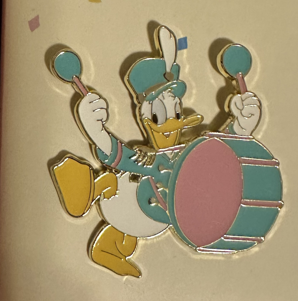 58541 Donald Duck Playing the Drums Disney Store Japan Disney Pin