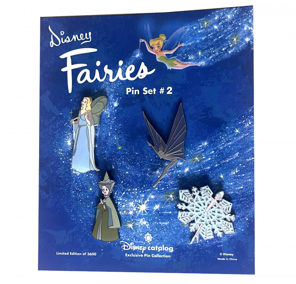59207 Pin Set 2 Blue Fairy, Fauna, Snowflake Fairy and a Frost