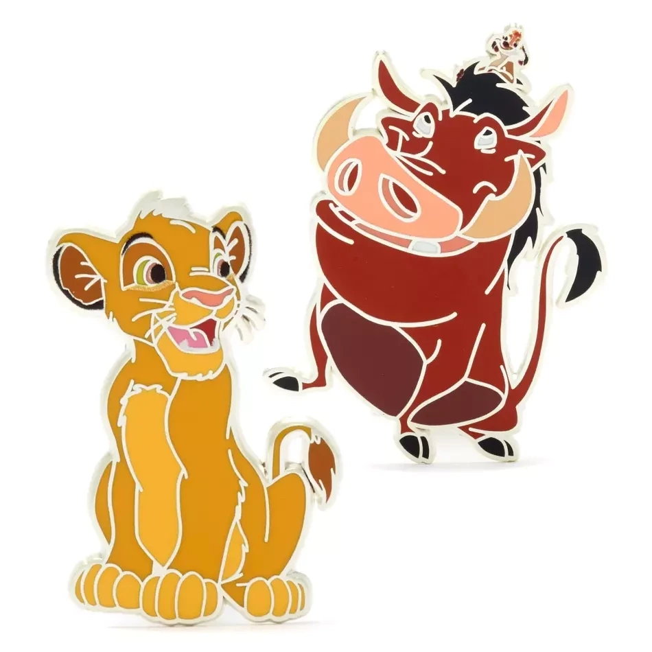 59384 - Simba, Timon, and Pumbaa - 2 Pin Set - Disney 100 - Build a Pin