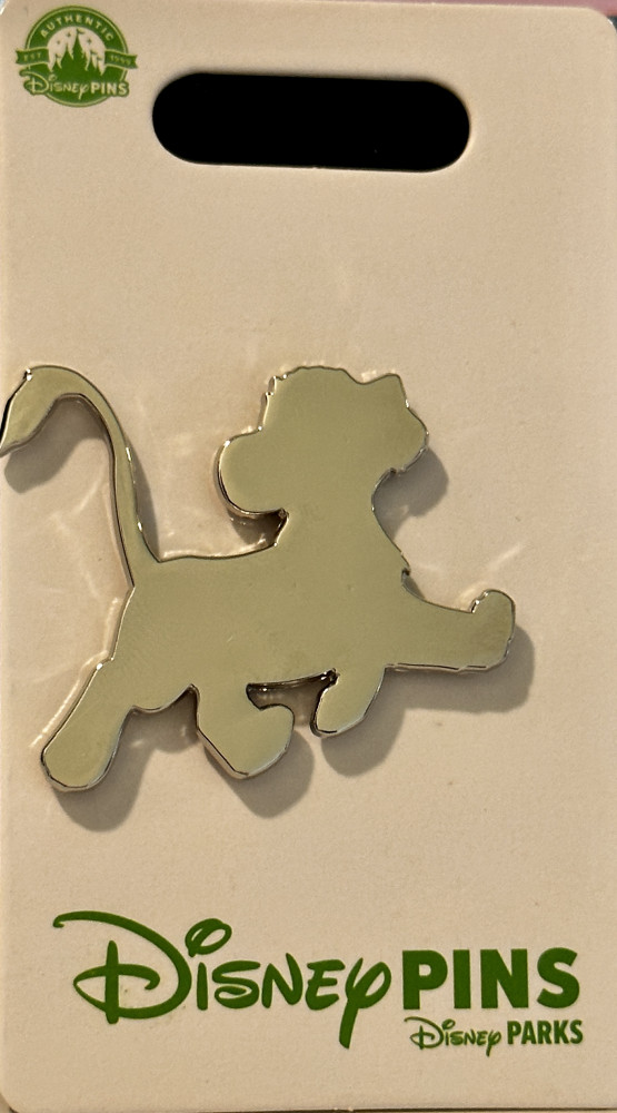 63572 Silver Silhouettes 6 Pin Set Simba ONLY Disney100 The