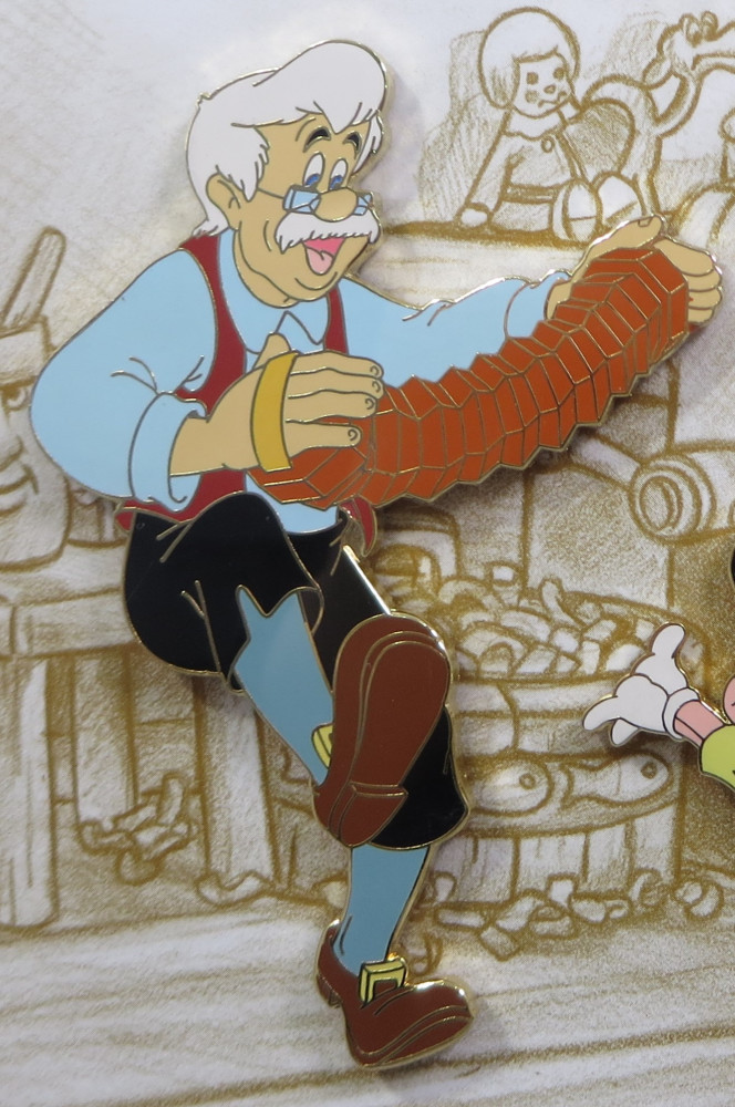 63704 Geppetto Dancing Pinocchio 60th Anniversary Framed Set