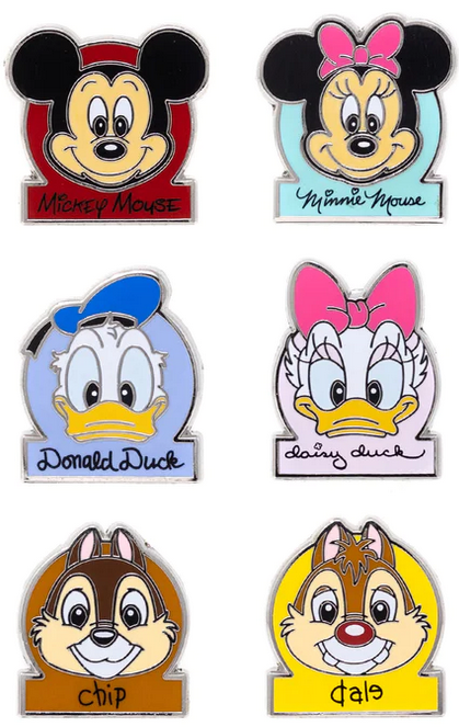 64512 - Retro Mickey Mouse and Friends Micro Mini Pin Set - Full Set ...