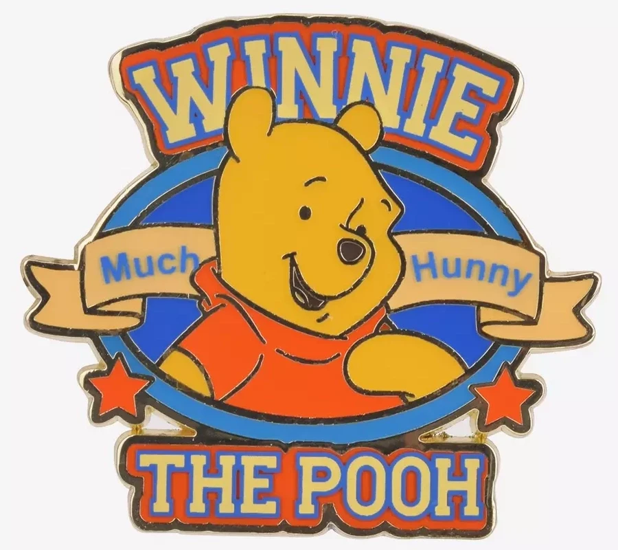 66041 Winnie the Pooh Varsity D23 Enamel Pin BoxLunch Exclusive