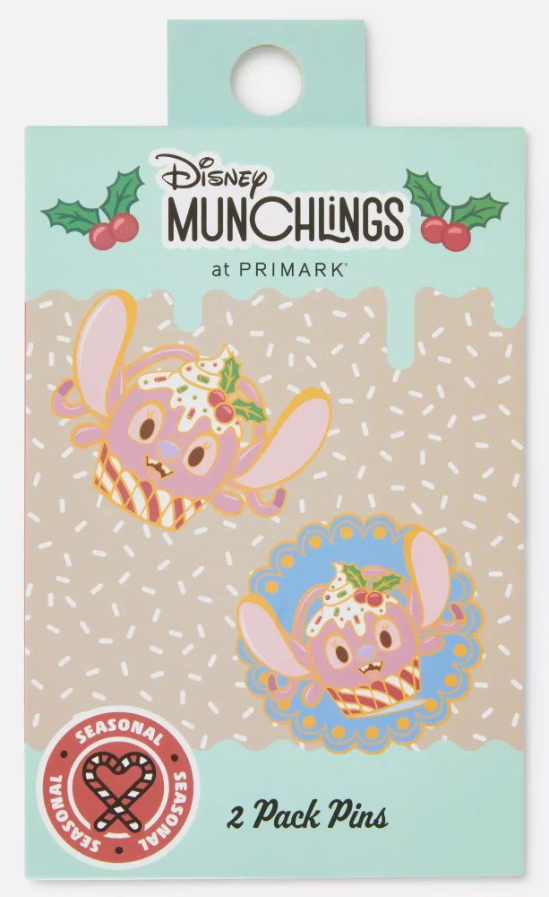 68200 2pk Disney's Munchlings Christmas Pins Angel Disney
