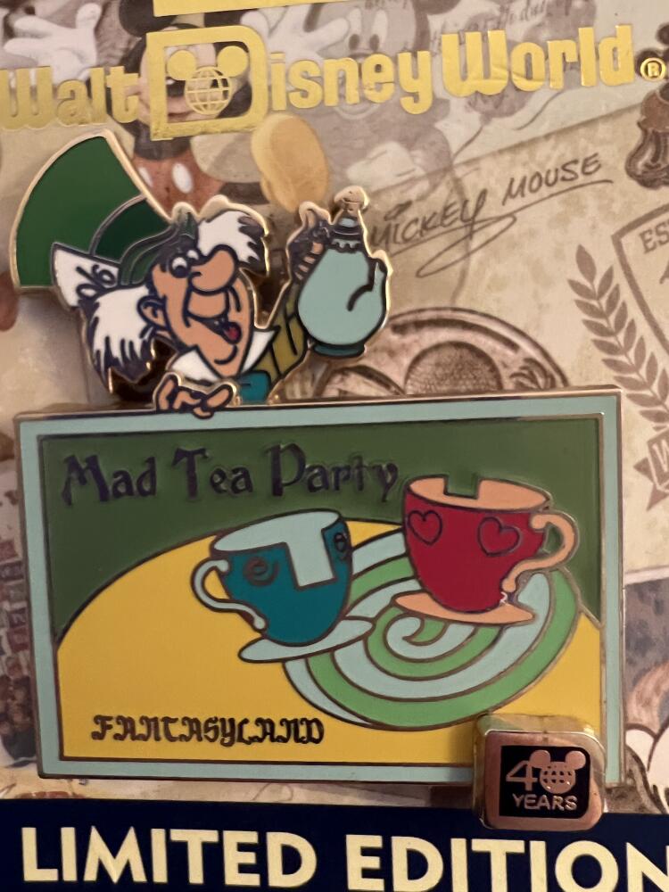 92120 - The Mad Tea party with The Mad Hatter - Walt Disney World 40th ...