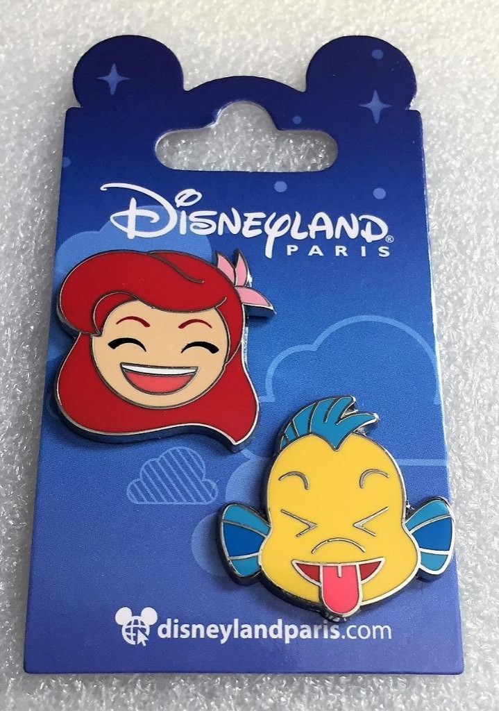 7141 Ariel and Flounder 2pin set The Little Mermaid Emojis Ariel