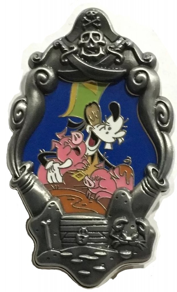 29861 Goofy and Pigs PWP Disney Cruise Line Pirates in Frame